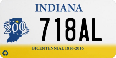 IN license plate 718AL