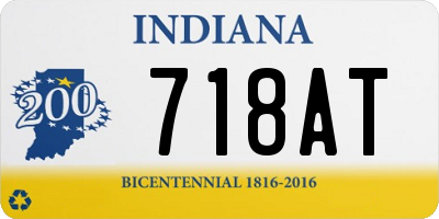 IN license plate 718AT