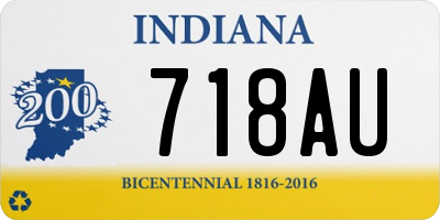 IN license plate 718AU