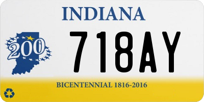 IN license plate 718AY