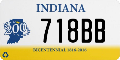 IN license plate 718BB