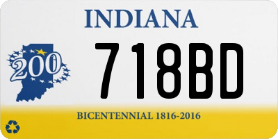 IN license plate 718BD