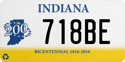 IN license plate 718BE