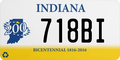 IN license plate 718BI