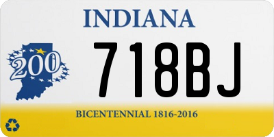 IN license plate 718BJ