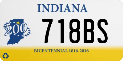 IN license plate 718BS