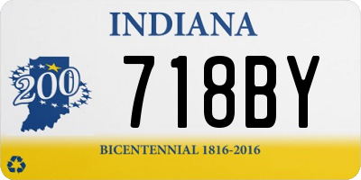 IN license plate 718BY