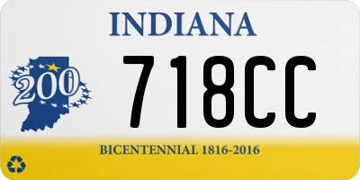 IN license plate 718CC