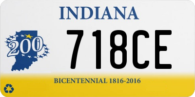 IN license plate 718CE