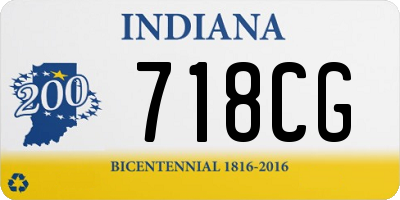IN license plate 718CG