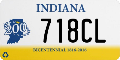 IN license plate 718CL
