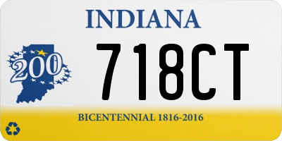 IN license plate 718CT