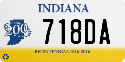 IN license plate 718DA