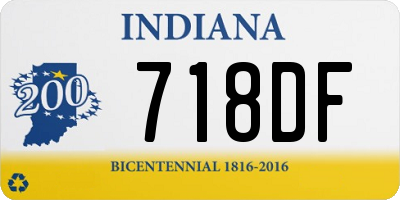 IN license plate 718DF