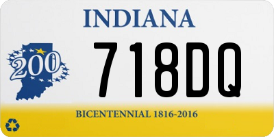 IN license plate 718DQ