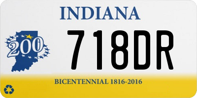 IN license plate 718DR