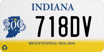 IN license plate 718DV