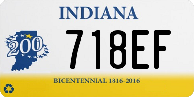 IN license plate 718EF