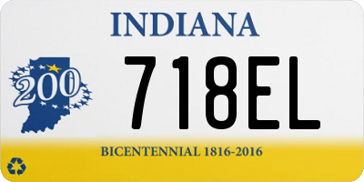 IN license plate 718EL