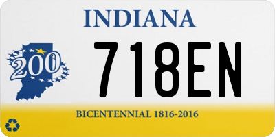 IN license plate 718EN