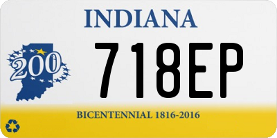 IN license plate 718EP