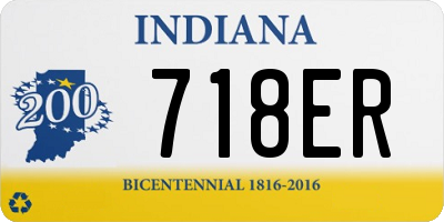 IN license plate 718ER