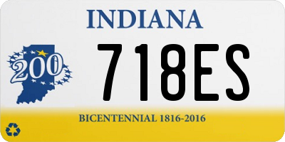 IN license plate 718ES