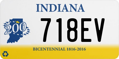 IN license plate 718EV