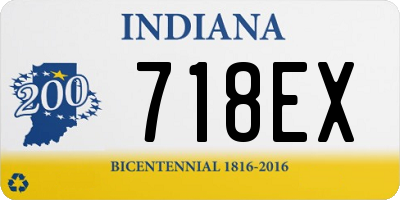 IN license plate 718EX