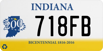 IN license plate 718FB