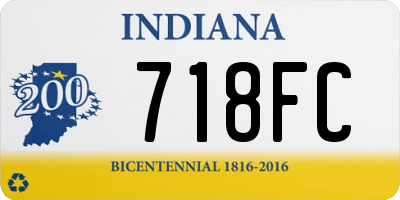 IN license plate 718FC