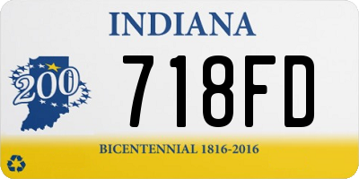 IN license plate 718FD