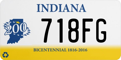 IN license plate 718FG