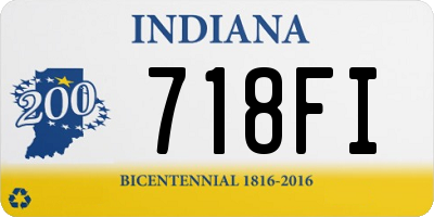 IN license plate 718FI