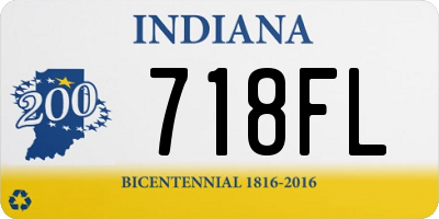 IN license plate 718FL