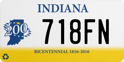 IN license plate 718FN