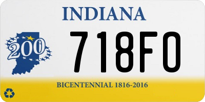IN license plate 718FO