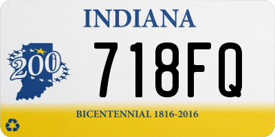 IN license plate 718FQ