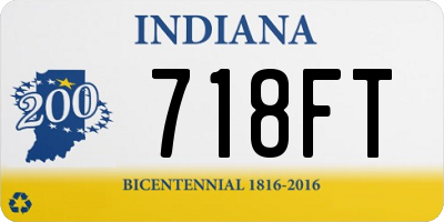 IN license plate 718FT