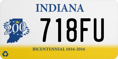 IN license plate 718FU