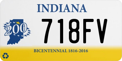 IN license plate 718FV
