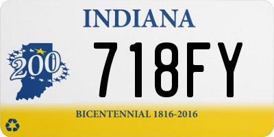 IN license plate 718FY