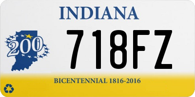 IN license plate 718FZ