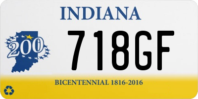 IN license plate 718GF