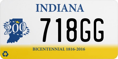 IN license plate 718GG