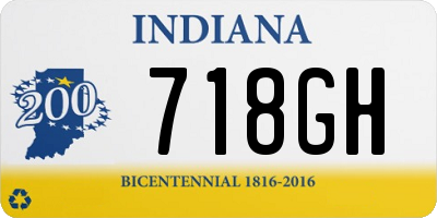 IN license plate 718GH