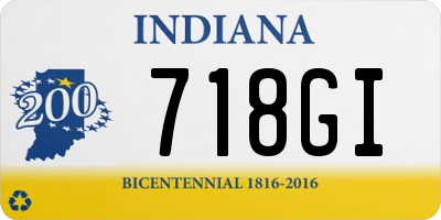 IN license plate 718GI