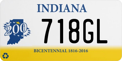 IN license plate 718GL