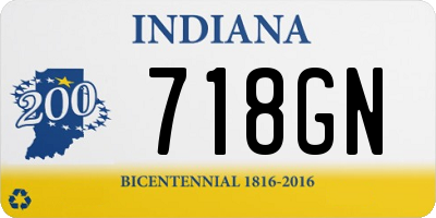 IN license plate 718GN