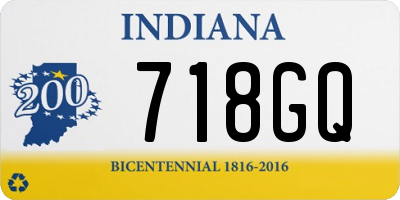 IN license plate 718GQ